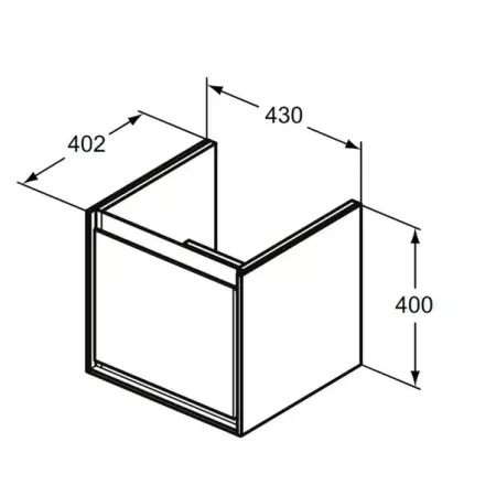 Dulap suspendat pentru lavoar alb Ideal Standard Connect Air Cube 43.5 cm E0842KN [3]