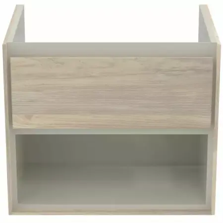 Dulap suspendat pentru lavoar maro deschis lemn Ideal Standard Connect Air 60 cm cu spatiu depozitare [1]