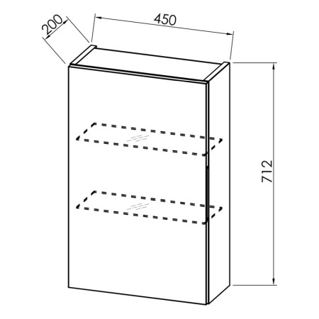 Dulapior suspendat, Kolpasan, Tara, cu 1 usa, alb mat [1]