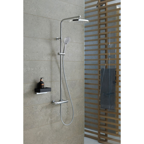 Duravit B.1 set de duș perete cu termostat cu duș de ploaie crom B14280008010 [2]