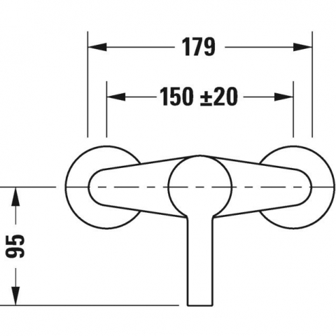 Duravit B.2 Baterie dus monocomanda, crom [1]