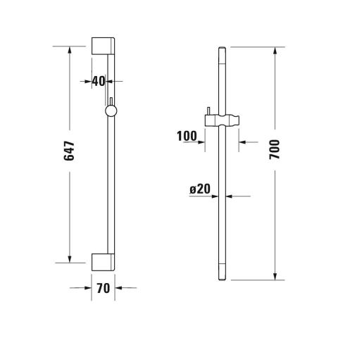 Duravit bară de duș |70 cm UV0600003010 [1]