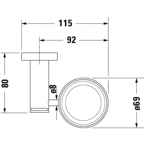 Duravit D-Code Pahar, dreapta [3]