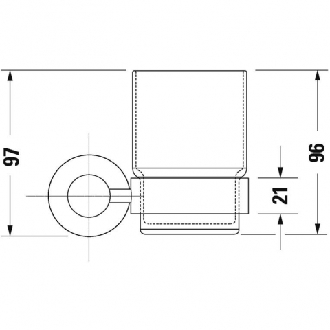 Duravit D-Code Pahar, dreapta [2]