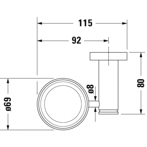 Duravit D-Code Pahar, stanga [2]