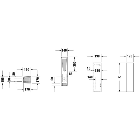 Duravit D-Code piedestal lavoar alb 08632700002 [1]
