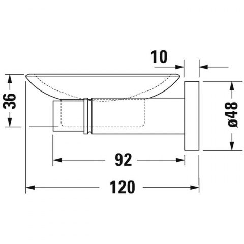 Duravit D-Code Savoniera de perete, stanga [3]