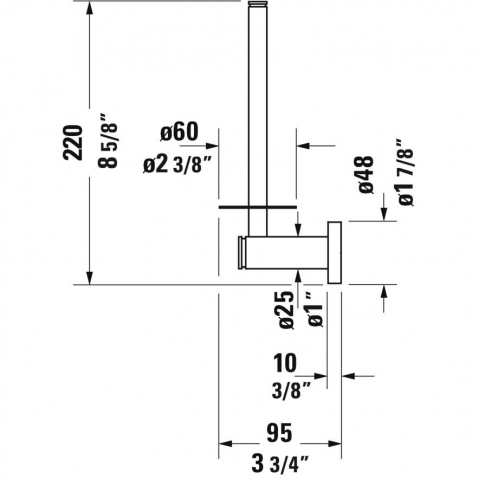 Duravit D-Code Suport hartie igienica vertical [1]