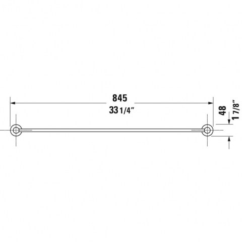 Duravit D-Code Suport prosop baie tip bara 80 cm [2]