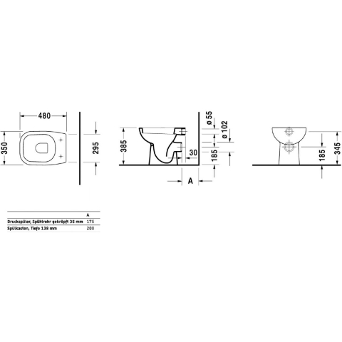 Duravit D-Code vas wc stativă alb 21080900002 [1]