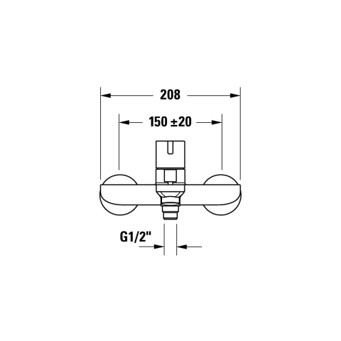 Duravit D-Neo baterie cadă-duș perete crom DE5230000010 [2]