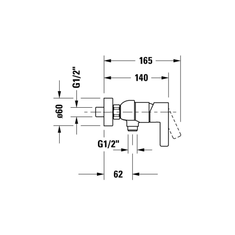 Duravit D-Neo baterie de duș perete crom DE4230000010 [1]
