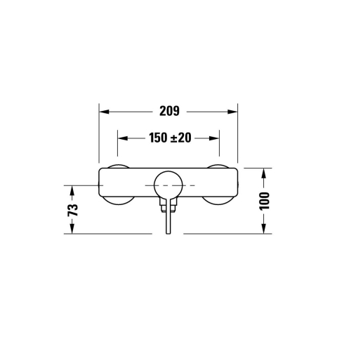 Duravit D-Neo baterie de duș perete crom DE4230000010 [2]