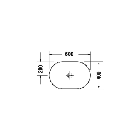 Duravit D-Neo lavoar 60x40 cm ovale de blat alb 2372600070 [1]