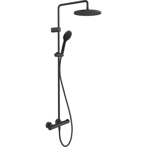 Seturi de dus - Duravit Shower Systems set de duș perete cu termostat negru TH4282008046