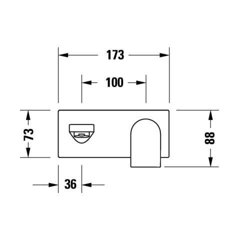 Duravit Tulum baterie lavoar ascuns crom TU1070004010 [2]