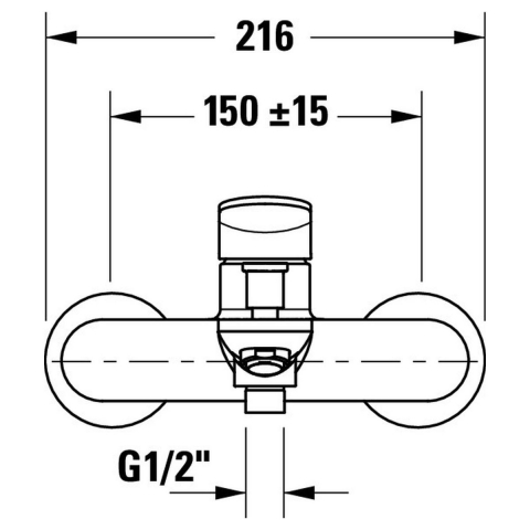 Duravit Wave baterie cadă-duș perete crom WA5230000010 [2]