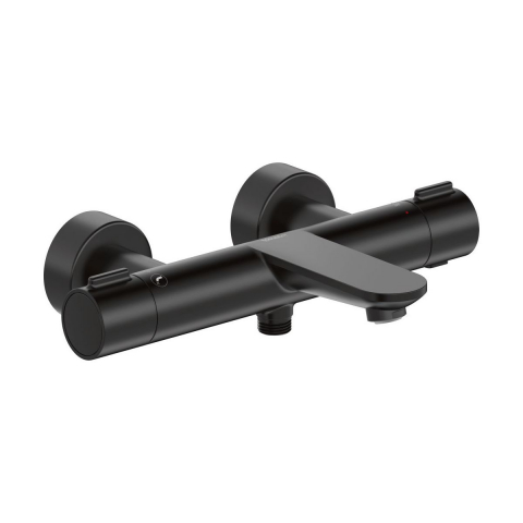 Baterii cada - Duravit Wave baterie cadă-duș perete cu termostat negru WA5220000046