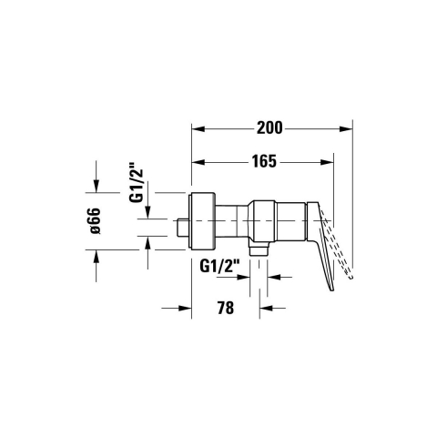 Duravit Wave baterie de duș perete crom WA4230000010 [1]