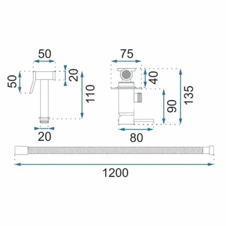 Dus igienic cu baterie auriu periat Rea Loop cu baterie incastrata [1]