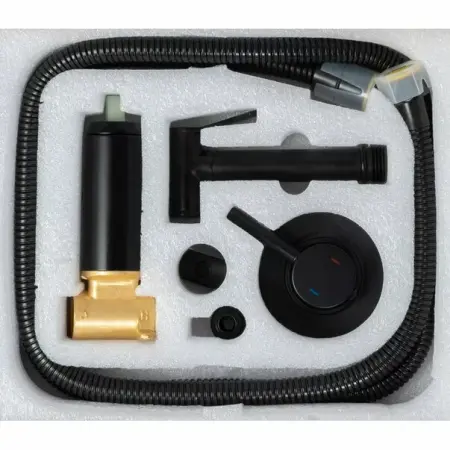 Dus igienic cu baterie negru mat Rea Loop cu baterie incastrata [6]