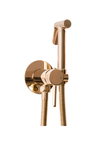 Baterii bideu si dus igienic - Baterie bideu Rea Lungo Loop finisaj cupru PVD montaj perete 110 mm
