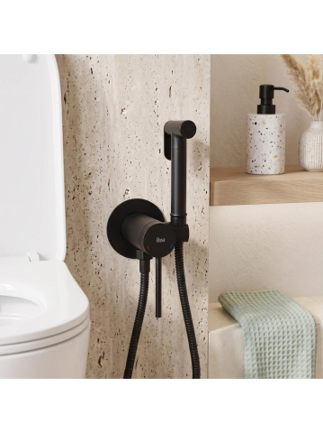 Baterie bideu Rea Foss Clif negru mat montaj perete 110 mm JS-W024B [4]