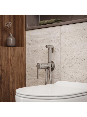 Baterie bideu Rea Grace nickel periat montaj perete 125 mm [5]