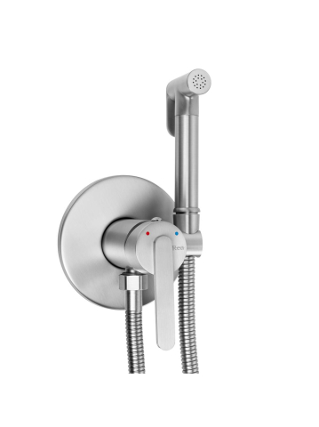 Baterii baie - Baterie bideu Rea Ontario nickel periat montaj perete 120mm PVD