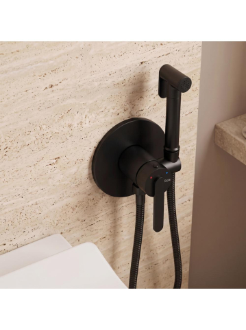Baterie bideu Rea Ontario negru mat montaj perete 120 mm Electroplating [3]
