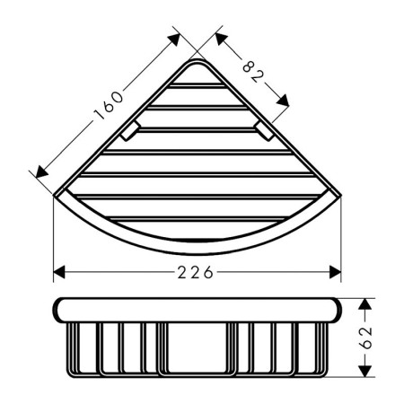 Etajera de colt, Hansgrohe, Logis Universal, crom [1]