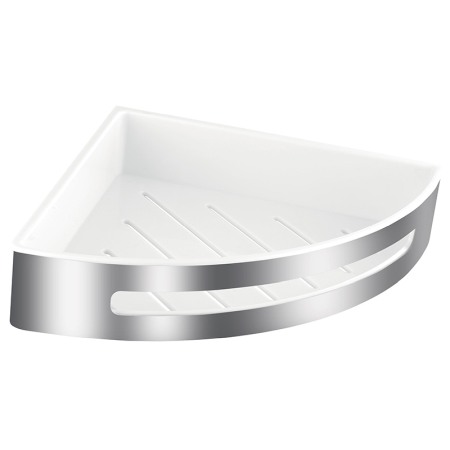 Accesorii dus - Etajera mare de colt, Ferro, Emotion, alb - crom