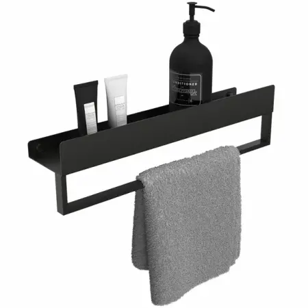 Accesorii baie - Etajera negru mat Rea SF01 45 cm