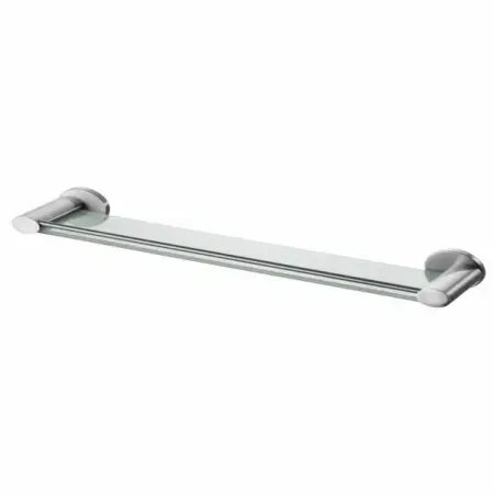 Accesorii lavoar - Etajera nichel transparent Bisk Side 54 cm