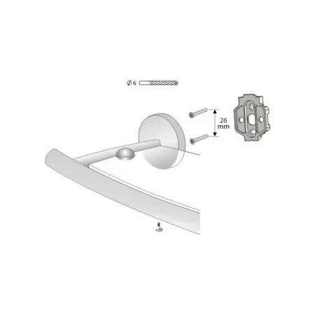 Etajera satinat Bisk Virginia 60 cm [1]