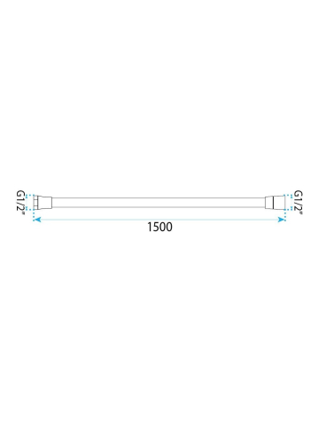 Furtun de duș anti-răsucire Rea 150 cm auriu [4]