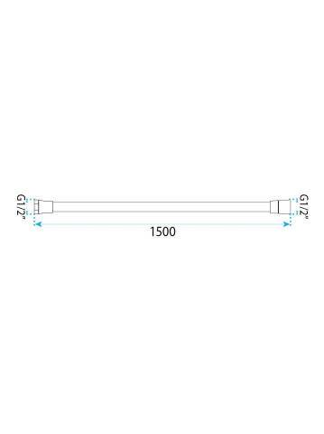 Furtun de dus anti-rasucire Rea JS-017 crom 150 cm [5]