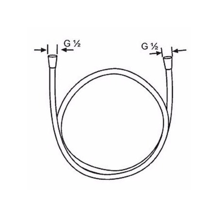 Furtun de dus Hansgrohe, Isiflex, 160 cm, crom [2]