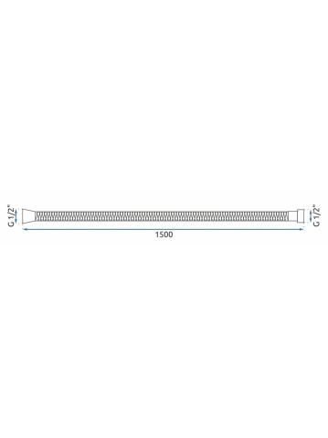 Furtun de duș Rea 150 cm auriu periat [5]