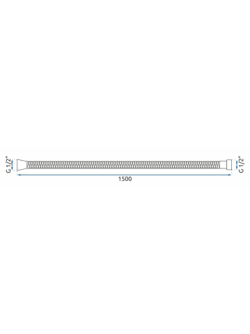 Furtun de duș Rea 150 cm crom [5]