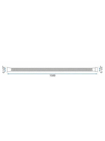 Furtun de duș Rea 150 cm crom periat [5]