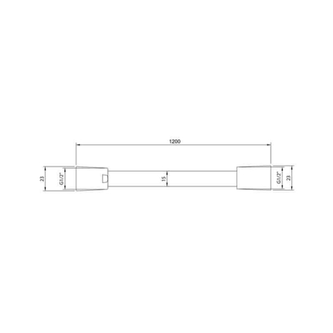 Furtun de duș Villeroy&Boch, Universal Showers, 120 cm, brushed nickel [5]