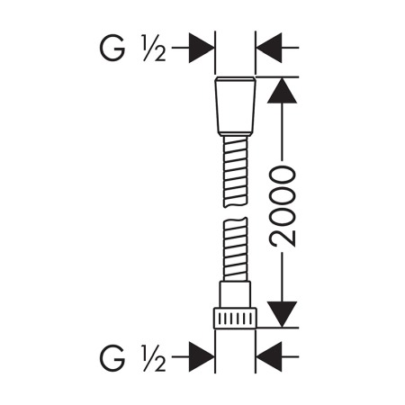 Furtun, Hansgrohe, Metaflex, 2 m, crom [1]