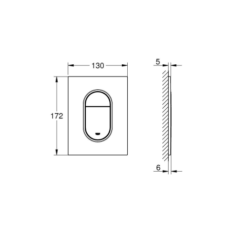 Grohe Arena Cosmopolitan S buton de spălare pentru WC negru 37624KF0 [1]