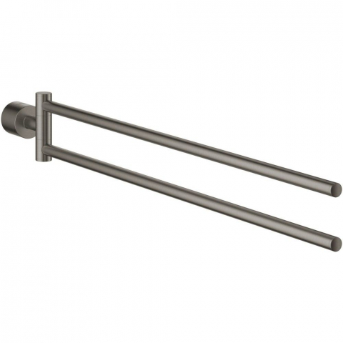 Cuiere si suporturi prosoape - Grohe Atrio Suport prosop baie tip bara dubla 50 cm, antracit mat (brushed hard graphite)