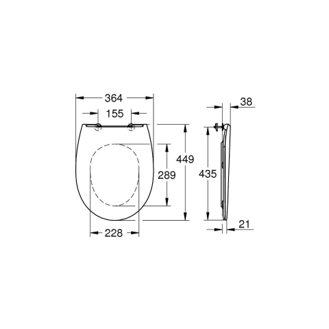 Grohe Bau Ceramic capac wc SoftClose alb 39898000 [1]