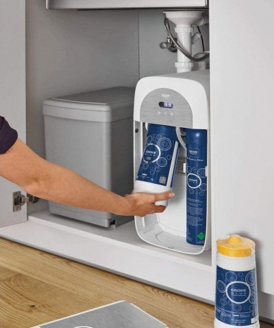 Grohe Blue Home Ondus Baterie de bucatarie cu sistem de filtrare, racire si acidulare, pipa C, cupru mat (brushed warm sunset) [7]