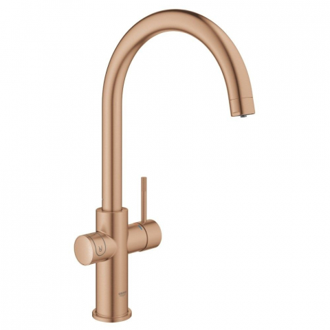 Grohe Blue Home Ondus Baterie de bucatarie cu sistem de filtrare, racire si acidulare, pipa C, cupru mat (brushed warm sunset) [1]