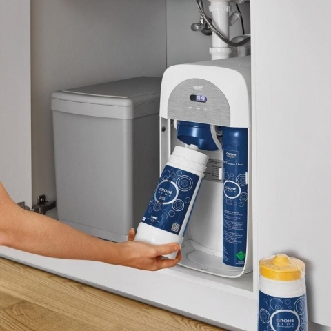 Grohe Blue Home Robinet de bucatarie cu sistem de filtrare, racire si acidulare, pipa C, cupru mat (brushed warm sunset) [3]