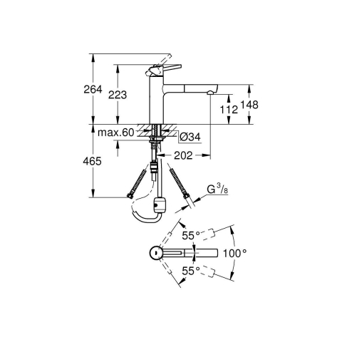 Grohe Concetto baterie bucătărie pe picior StarLight Chrome 31129001 [1]